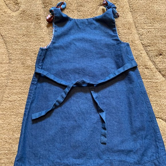 Imani Pamoja Should Tie & Scalloped Hem Denim Dress - NWOT - Picture 4 of 4